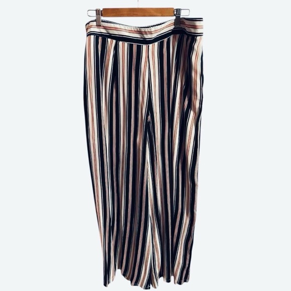 NWT Multi-colored striped New York & Company High-Waisted Wide Leg Pants XL - Picture 1 of 7